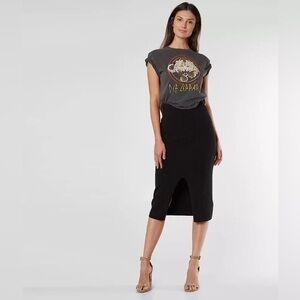 Free People Skyline Ribbed Midi Skirt